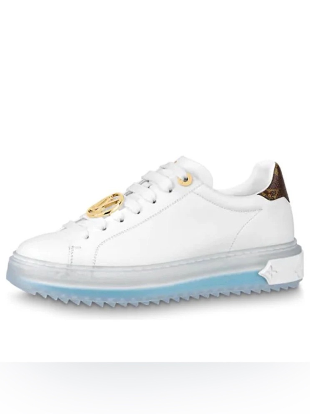 🩵100% Authentic LOUIS VUITTON Time Out Sneakers 'White Blue Gold🩵